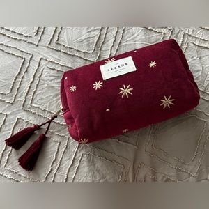 Brand new Sezane velvet makeup pouch